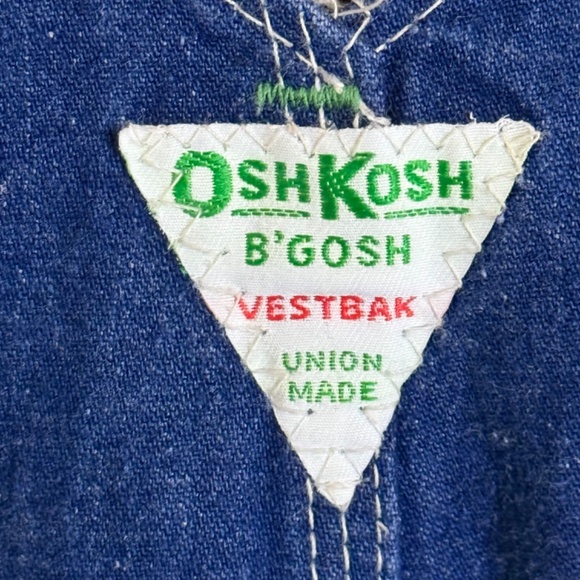OshKosh B'gosh Vintage 70s American Union Made Sanforized Vesbak Overall 26-28 - Picture 7 of 9